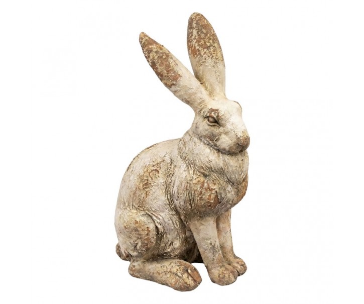 Béžová antik dekorační figurka zajíc - 34*24*55 cm Clayre & Eef