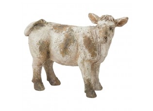 Béžová antik dekorativní figurka venkovská kravička - 43*17*31 cm