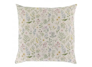 Béžový povlak na polštář s květy Aix Wild Flowers - 60*60 cm