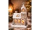 Vánoční perníková dekorace kostel Gingerbread House Led - 14*12*23 cm Clayre & Eef