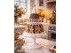 Dekorace dort s perníčky na podnosu na noze Gingerbread Cake - Ø 29*52 cm Clayre & Eef