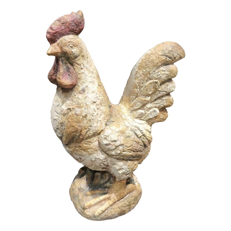 Béžová antik dekorativní figurka venkovský kohout - 35*22*49 cm Clayre & Eef Béžová antik dekorativní figurka venkovský kohout - 35*22*49 cm Clayre & Eef