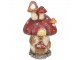 Béžová antik dekorace figurka houba muchomůrka - 30*27*50 cm Clayre & Eef