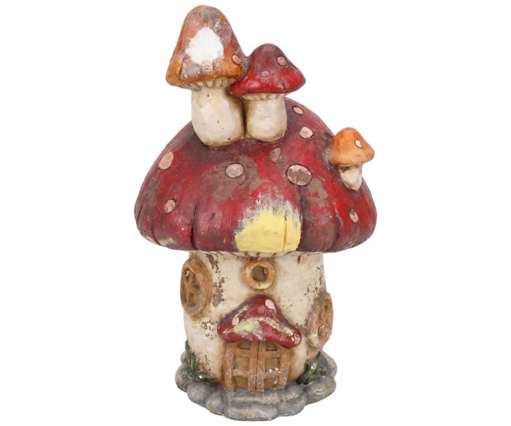 Béžová antik dekorace figurka houba muchomůrka - 30*27*50 cm Clayre & Eef