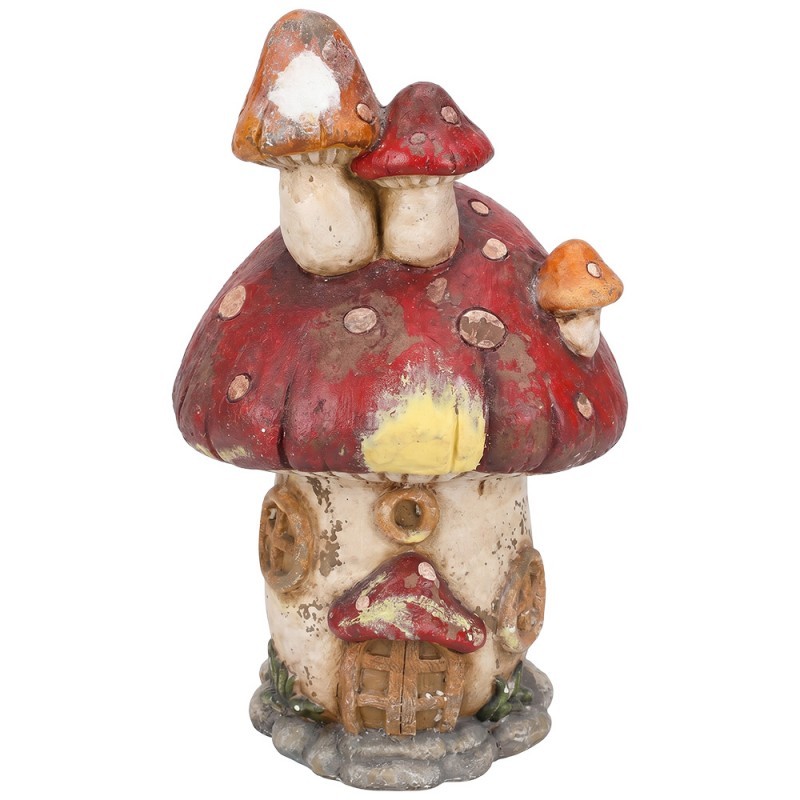 Béžová antik dekorace figurka houba muchomůrka - 30*27*50 cm