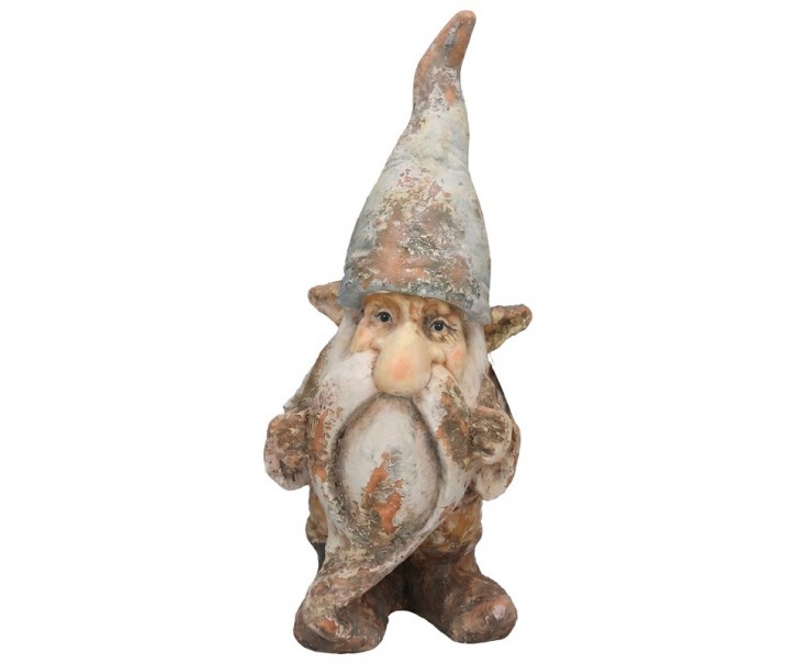 Zahradní dekorace trpaslík Gnome v antik stylu - 28*22*58 cm Clayre & Eef