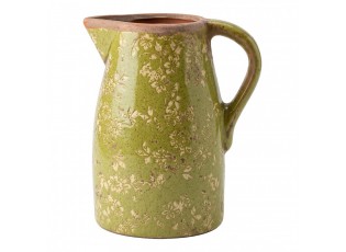 Zelený keramický džbán Rustic Wild Herb L - 20*16*24 cm