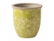 Zelený keramický obal na květináč Rustic Wild Herb M - Ø 15*15 cm Clayre & Eef