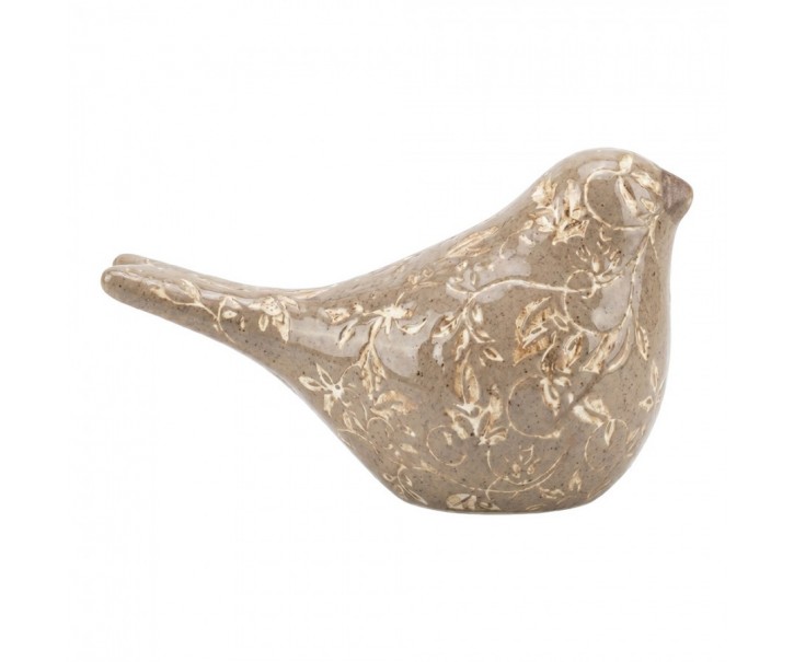 Dekorace keramický ptáček Vintage Charm M - 16*7*9 cm Clayre & Eef