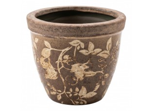Dekorativní obal na květináč Vintage Charm S - Ø 13*11 cm