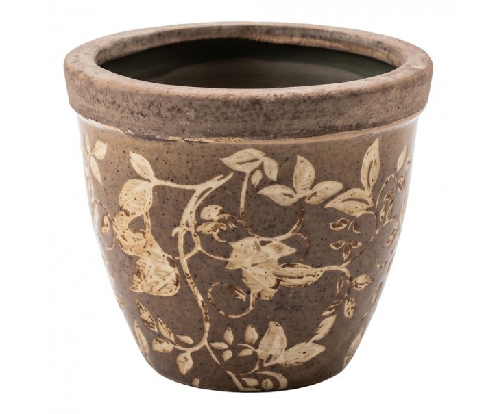 Dekorativní obal na květináč Vintage Charm S - Ø 13*11 cm Clayre & Eef