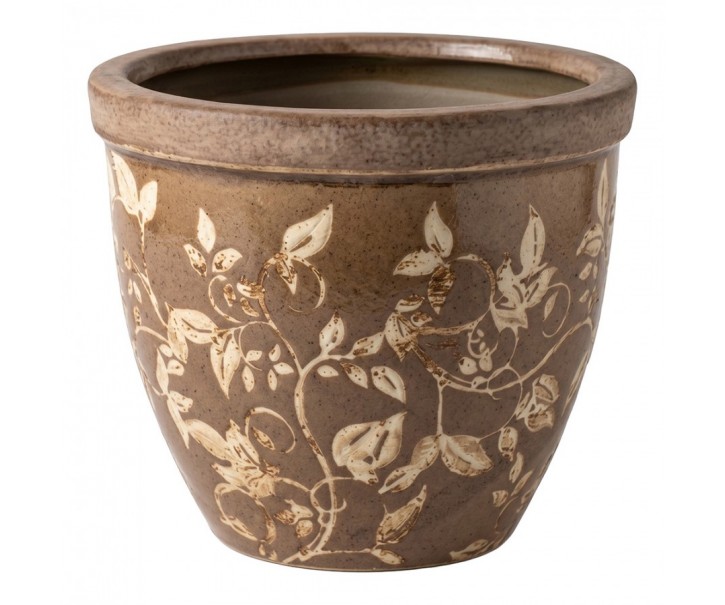 Dekorativní obal na květináč Vintage Charm M - Ø 15*13 cm Clayre & Eef