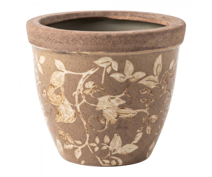 Dekorativní obal na květináč Vintage Charm L - Ø 18*15 cm Clayre & Eef