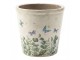 Dekorativní obal na květináč Butterflies Home XL - Ø 21*20 cm Clayre & Eef