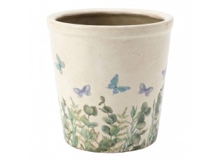 Dekorativní obal na květináč Butterflies Home L - Ø 17*16 cm