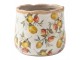 Keramický obal na květináč s citróny Lemon Grove S - Ø 11*10 cm Clayre & Eef