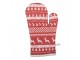 Červená bavlněná chňapka rukavice s jeleny Nordic Christmas New - 16*30 cm Clayre & Eef