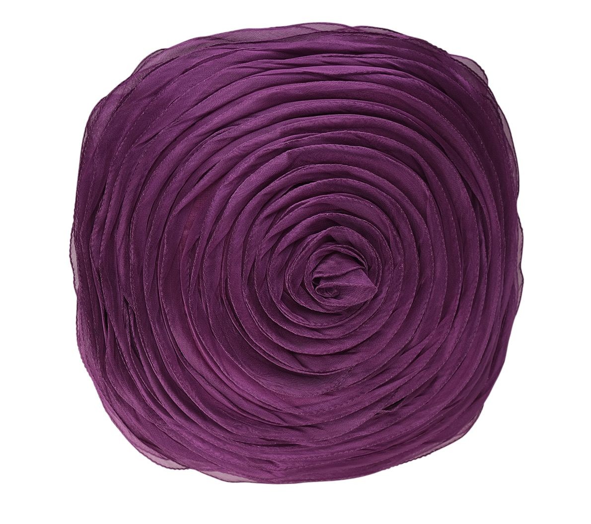 Fialový kulatý polštář ve tvaru květu Bella - Ø 40 cm