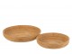 2ks přírodní ratanový podnos Rattan Boom - Ø 50*10 / Ø 40*8 cm J-Line by Jolipa