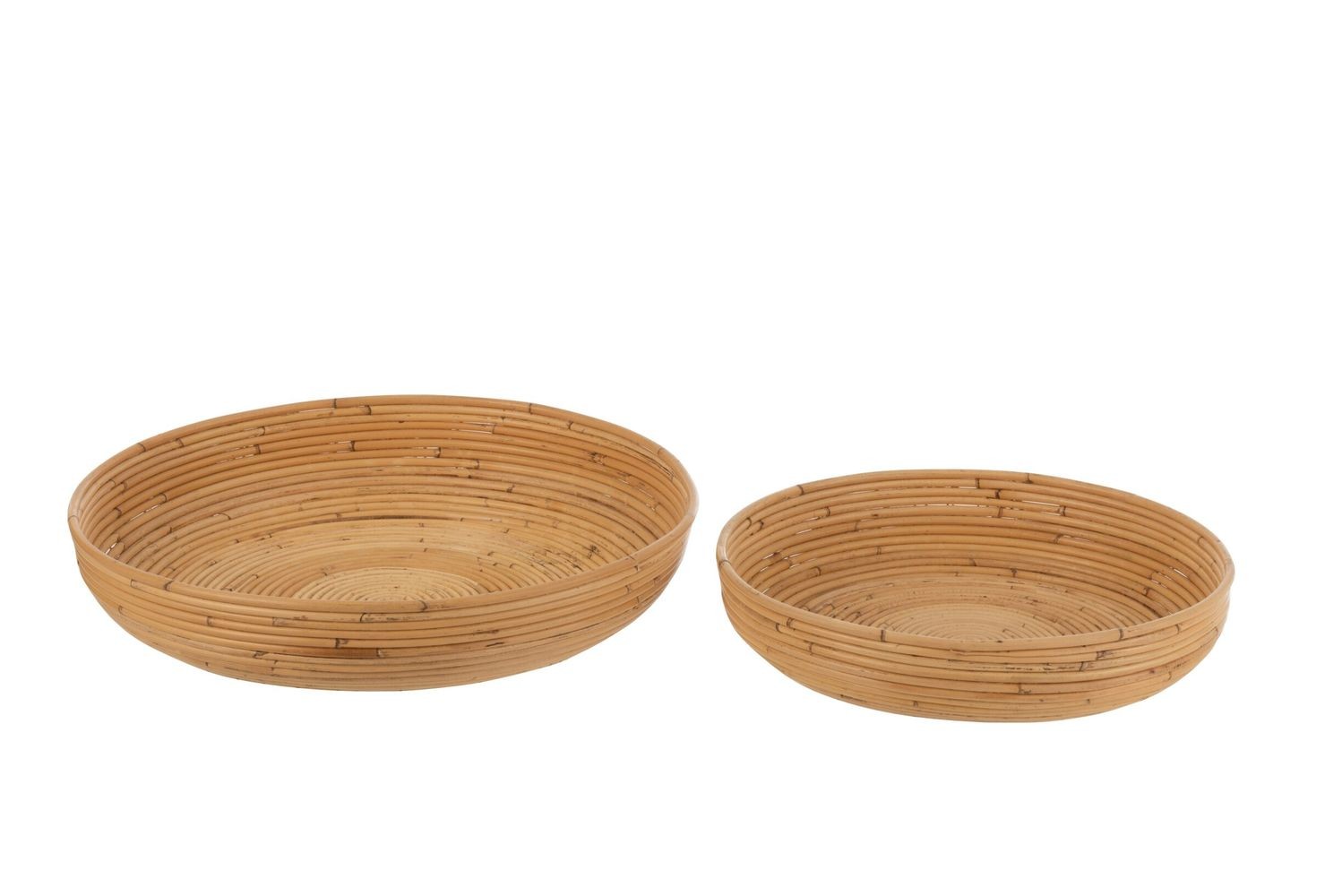 2ks přírodní ratanový podnos Rattan Boom - Ø 50*10 / Ø 40*8 cm J-Line by Jolipa 2ks přírodní ratanový podnos Rattan Boom - Ø 50*10 / Ø 40*8 cm J-Line by Jolipa