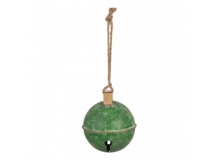 Zelená závěsná vintage rolnička - Ø 16*18 cm