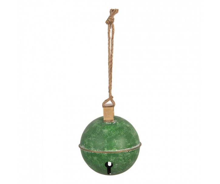 Zelená závěsná vintage rolnička - Ø 16*18 cm Clayre & Eef