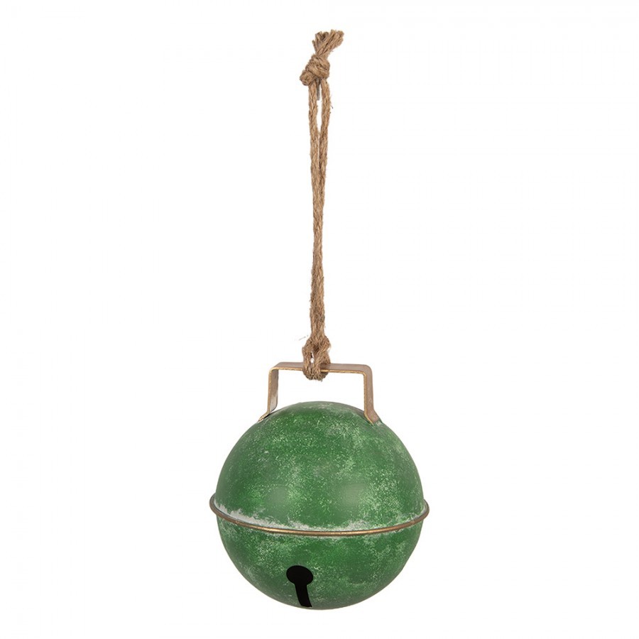 Zelená závěsná vintage rolnička - Ø 16*18 cm Clayre & Eef Zelená závěsná vintage rolnička - Ø 16*18 cm Clayre & Eef