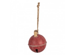 Červená závěsná vintage rolnička - Ø 16*18 cm