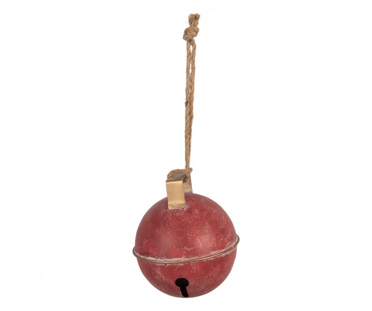 Červená závěsná vintage rolnička - Ø 16*18 cm Clayre & Eef