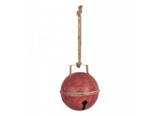 Červená závěsná vintage rolnička - Ø 16*18 cm