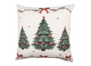 Béžový polštář se stromky Christmas Harmony - 45*45*4 cm