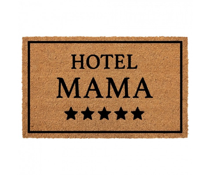 Hnědá kokosocá rohožka Mama Hotel - 75*45*1 cm Clayre & Eef