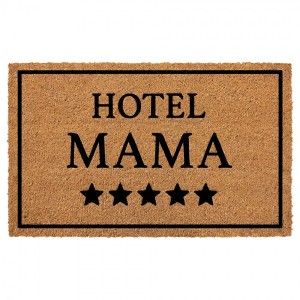 Hnědá kokosocá rohožka Mama Hotel - 75*45*1 cm
