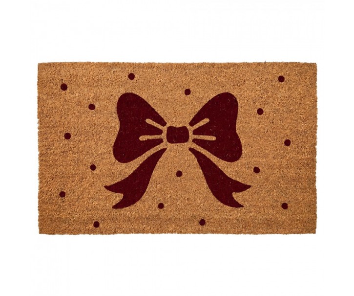 Hnědá kokosová rokožka s designem mašle - 75*45*1 cm Clayre & Eef