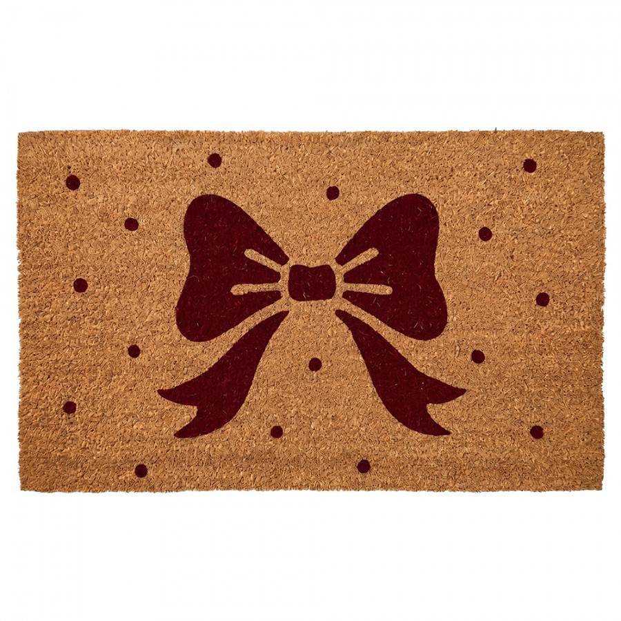Hnědá kokosová rokožka s designem mašle - 75*45*1 cm