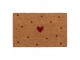 Hnědá kokosová rohožka se srdíčky Heart - 75*45*1 cm Clayre & Eef