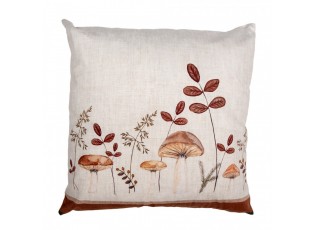 Béžový polštář s houbičkami Little Forest Jewels - 45*45*4 cm