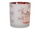 Skleněný svícen na čajovou svíčku kolotoč Christmas - Ø 7*8 cm Clayre & Eef