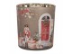 Skleněný svícen na čajovou svíčku Louskáček Nutcracker - Ø 7*8 cm Clayre & Eef