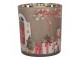 Skleněný svícen na čajovou svíčku Louskáček Nutcracker - Ø 7*8 cm Clayre & Eef
