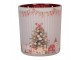 Skleněný svícen na čajovou svíčku stromek Christmas - Ø 7*8 cm Clayre & Eef