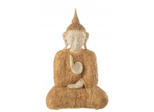 Béžová dekorace sedící Buddha - 24*17*40 cm