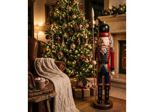 Velkoformátová dekorativní figurka Louskáček Nutcracker - 30*25*120 cm