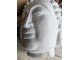 Dekorace šedá hlava Buddhy L - 17*17*24 cm Clayre & Eef