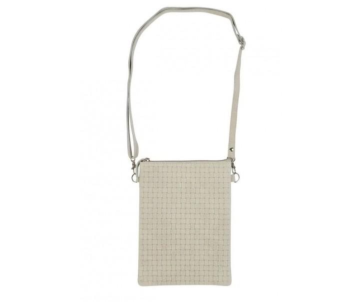 Béžová kožená crossbody kabelka - 23*17*1cm Mars & More 