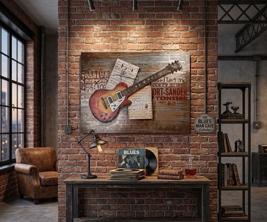 3D kovový obraz Metal Guitar - 100*5*75 cm Clayre & Eef 3D kovový obraz Metal Guitar - 100*5*75 cm Clayre & Eef
