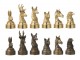 Luxusní šachová sada Chess Animals Gold & Bronze – 60*15*60 cm J-Line by Jolipa