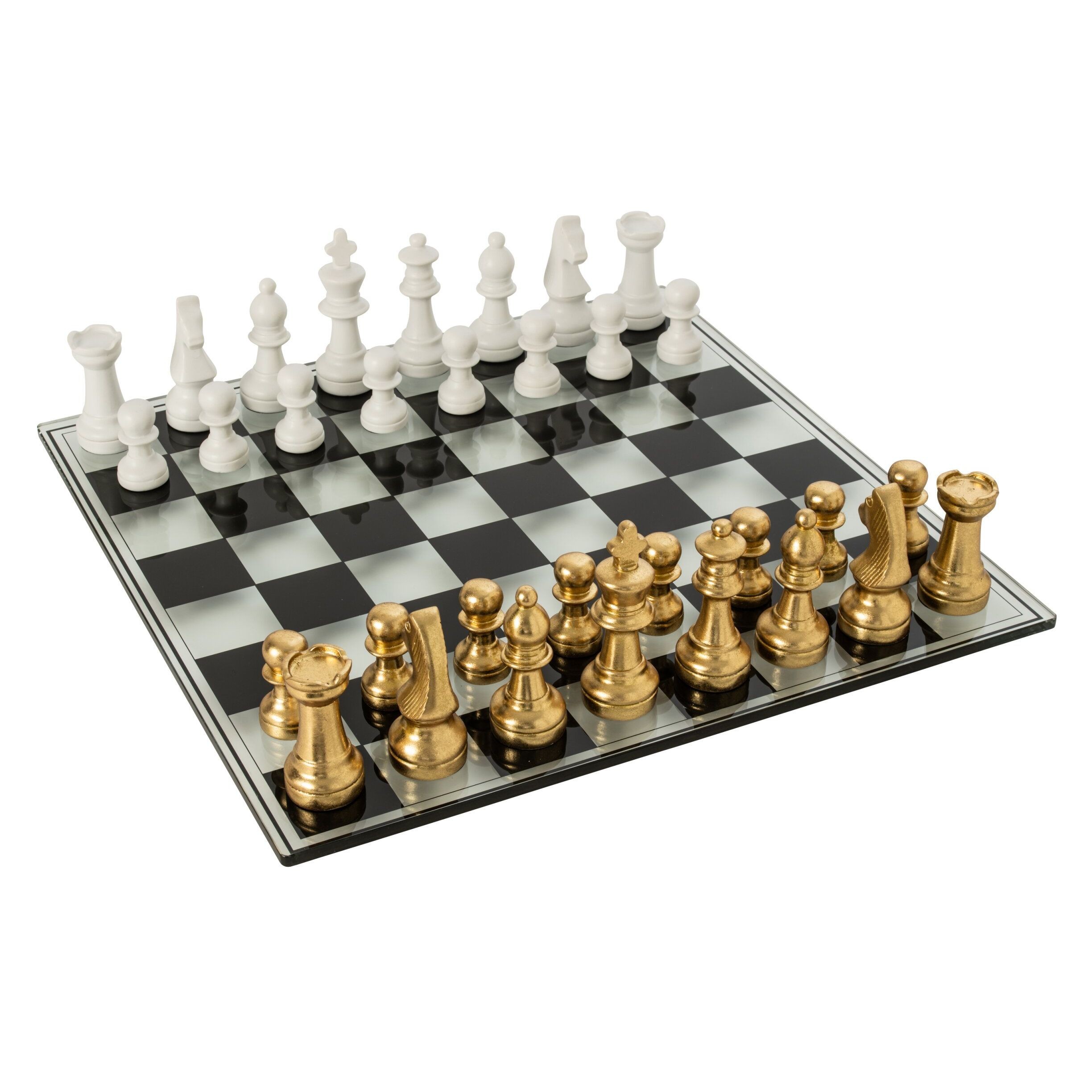 Luxusní šachová sada Chess Bronze & White – 60*15*60 cm