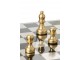 Luxusní šachová sada Chess Bronze & White – 60*15*60 cm J-Line by Jolipa