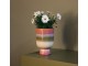 Růžový kameninový obal na květináč Retro Rosefield - Ø 13*19,5 cm HKLIVING